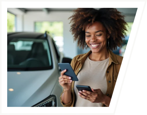 Cliente acompanhando a venda pelo celular